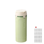 Green 4 in 1 Travel Dispenser Bottle with white lid on a white background